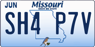 MO license plate SH4P7V