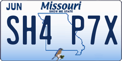 MO license plate SH4P7X
