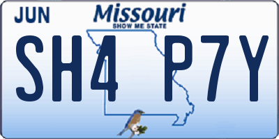 MO license plate SH4P7Y