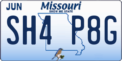 MO license plate SH4P8G
