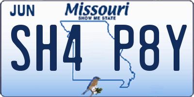 MO license plate SH4P8Y