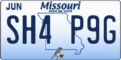 MO license plate SH4P9G