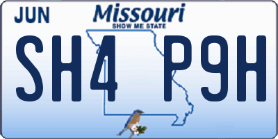 MO license plate SH4P9H