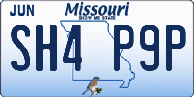 MO license plate SH4P9P