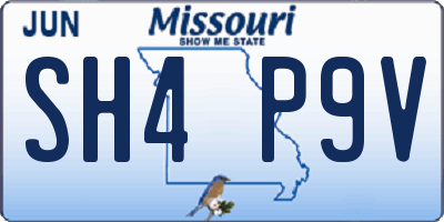 MO license plate SH4P9V