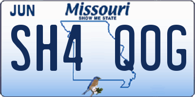 MO license plate SH4Q0G