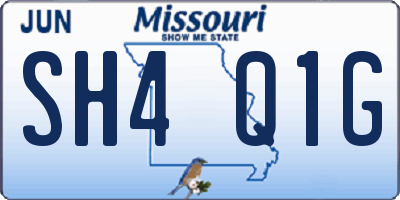 MO license plate SH4Q1G