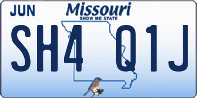 MO license plate SH4Q1J