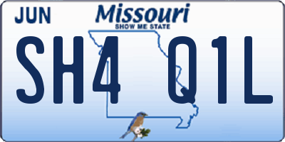 MO license plate SH4Q1L