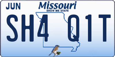 MO license plate SH4Q1T
