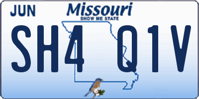 MO license plate SH4Q1V