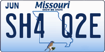 MO license plate SH4Q2E