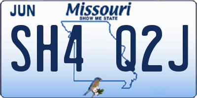 MO license plate SH4Q2J