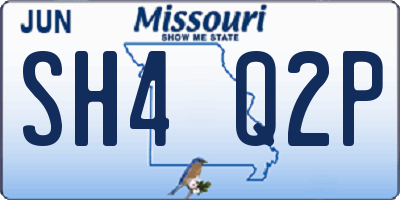 MO license plate SH4Q2P