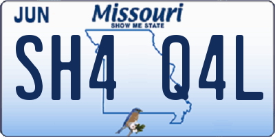 MO license plate SH4Q4L