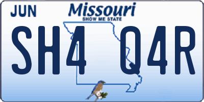 MO license plate SH4Q4R