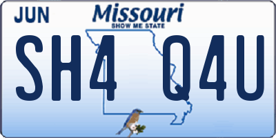 MO license plate SH4Q4U