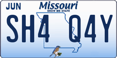 MO license plate SH4Q4Y