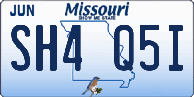 MO license plate SH4Q5I