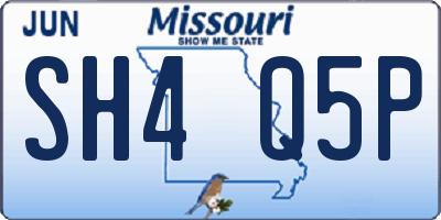 MO license plate SH4Q5P