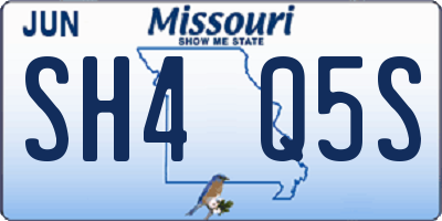 MO license plate SH4Q5S