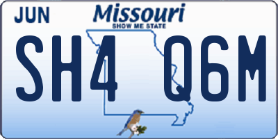 MO license plate SH4Q6M