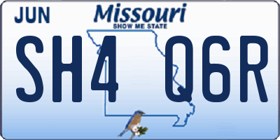 MO license plate SH4Q6R