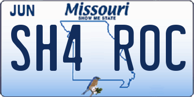 MO license plate SH4R0C