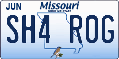 MO license plate SH4R0G