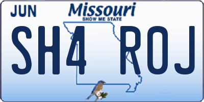 MO license plate SH4R0J