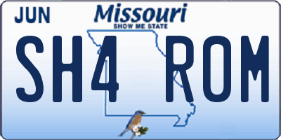 MO license plate SH4R0M