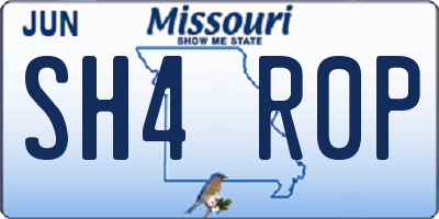 MO license plate SH4R0P