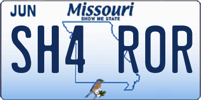 MO license plate SH4R0R
