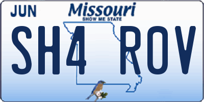 MO license plate SH4R0V
