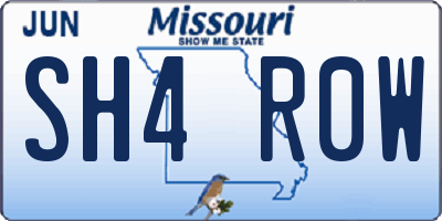 MO license plate SH4R0W
