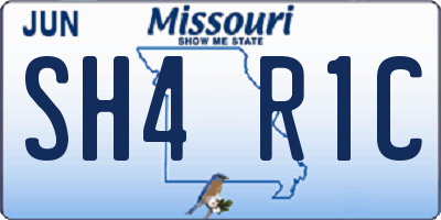 MO license plate SH4R1C