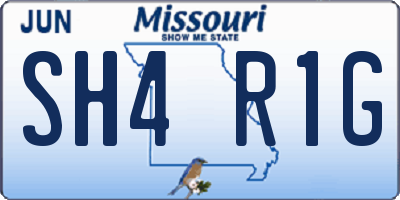 MO license plate SH4R1G