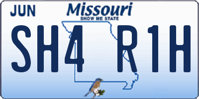 MO license plate SH4R1H