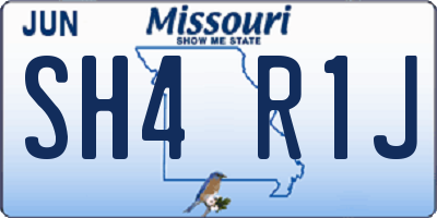 MO license plate SH4R1J