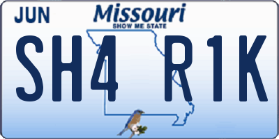 MO license plate SH4R1K