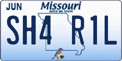 MO license plate SH4R1L