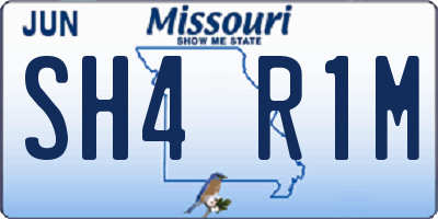MO license plate SH4R1M
