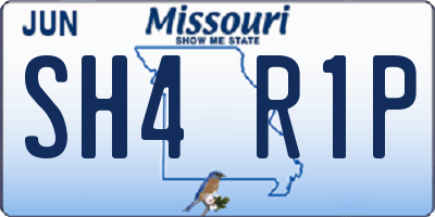 MO license plate SH4R1P