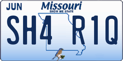 MO license plate SH4R1Q