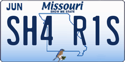 MO license plate SH4R1S