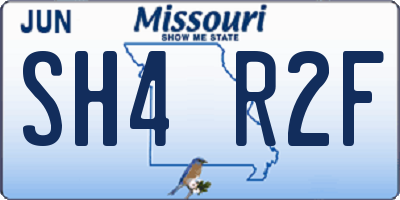 MO license plate SH4R2F