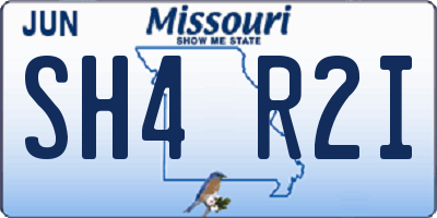 MO license plate SH4R2I