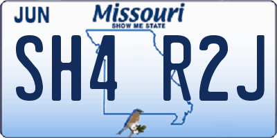 MO license plate SH4R2J