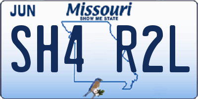 MO license plate SH4R2L