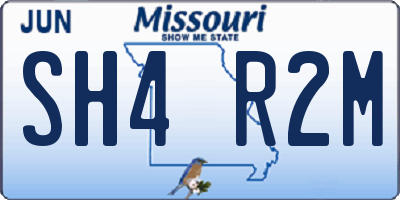MO license plate SH4R2M